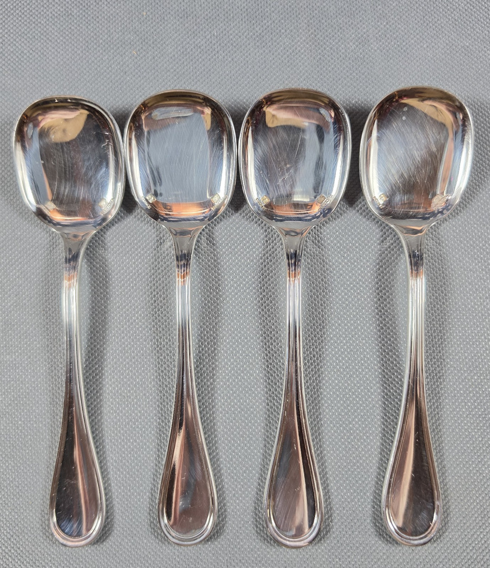 Christofle Albi Silverplate Vintage Ice Cream Spoons Set of 4 France